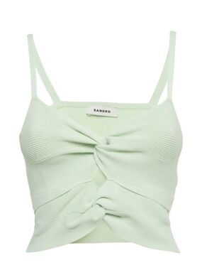 Sandro Light Green Double Twist Cami S